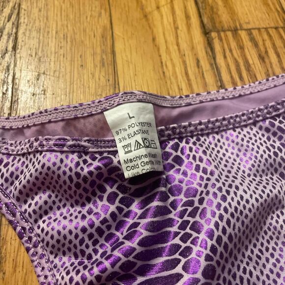 vintage y2k no brand pink reptile heart charm rave edm thong size large - Picture 3 of 6